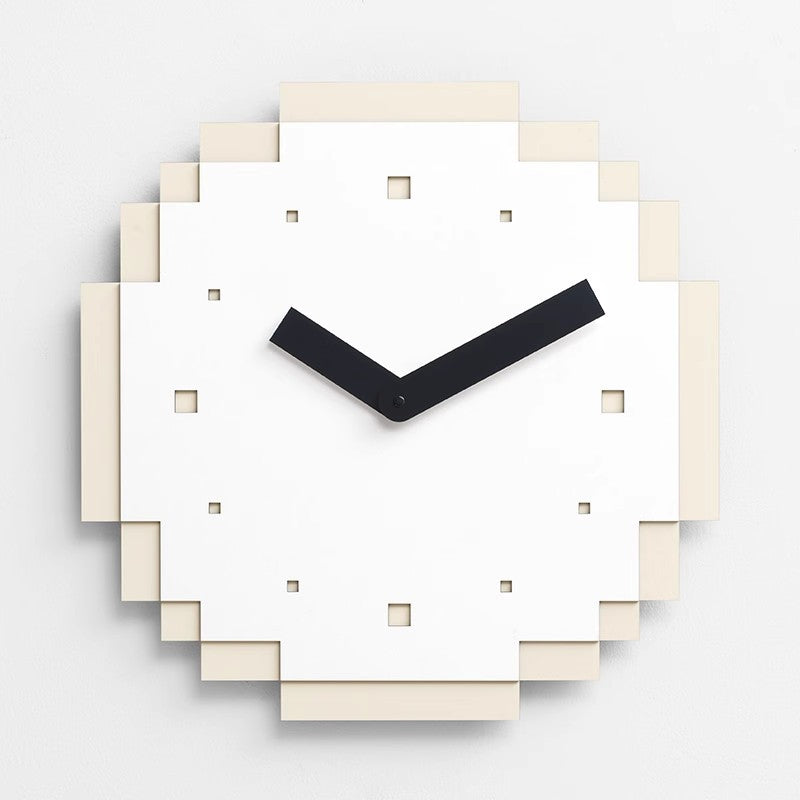 Creative Pixel Wall Clock – No-Drill Modern Silent Clock for Living Room & Office