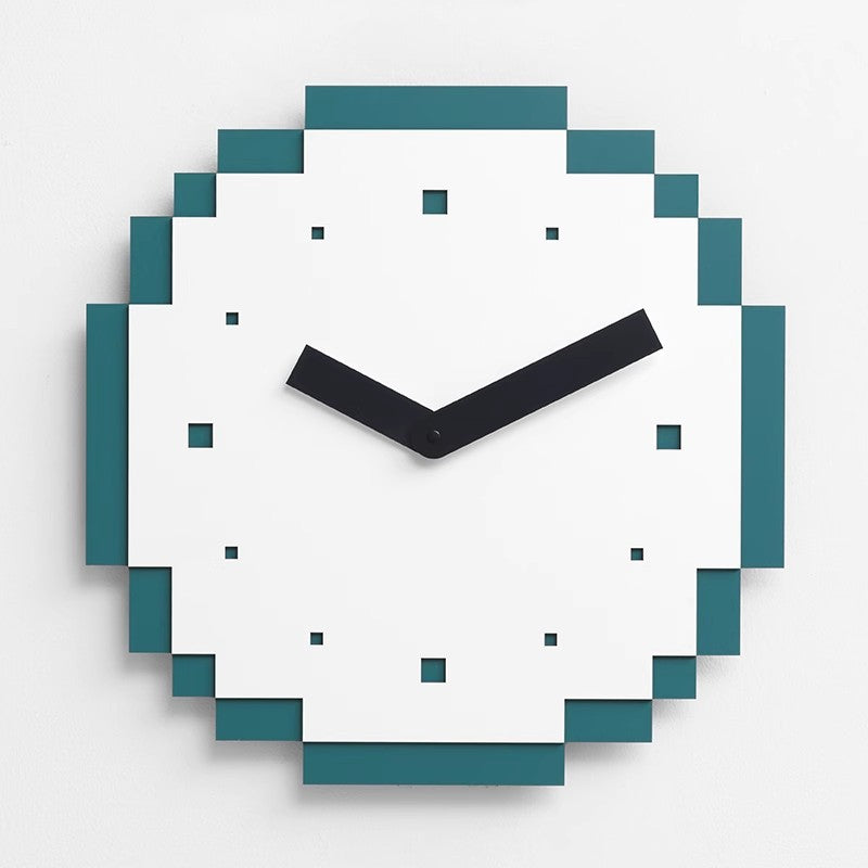 Creative Pixel Wall Clock – No-Drill Modern Silent Clock for Living Room & Office