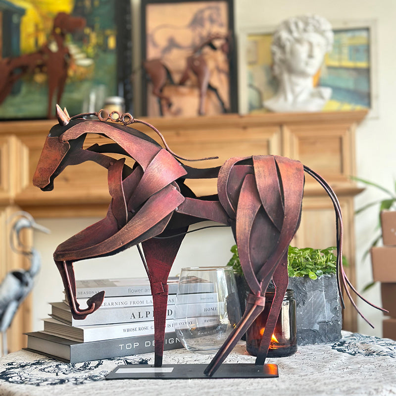 Artistic Metal Horse Sculpture