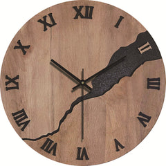 Round Wooden Wall Clock Stylish and Elegant