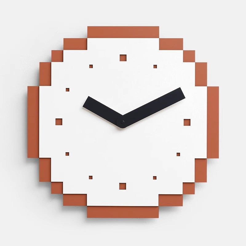 Creative Pixel Wall Clock – No-Drill Modern Silent Clock for Living Room & Office