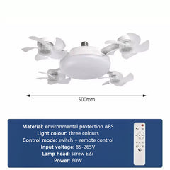 E27 Screw-in Remote Control Fan Three Gears Dimming