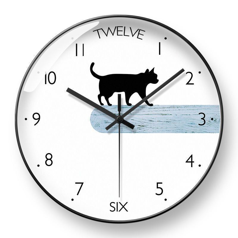 Kitten Wall Clock Simple Personality