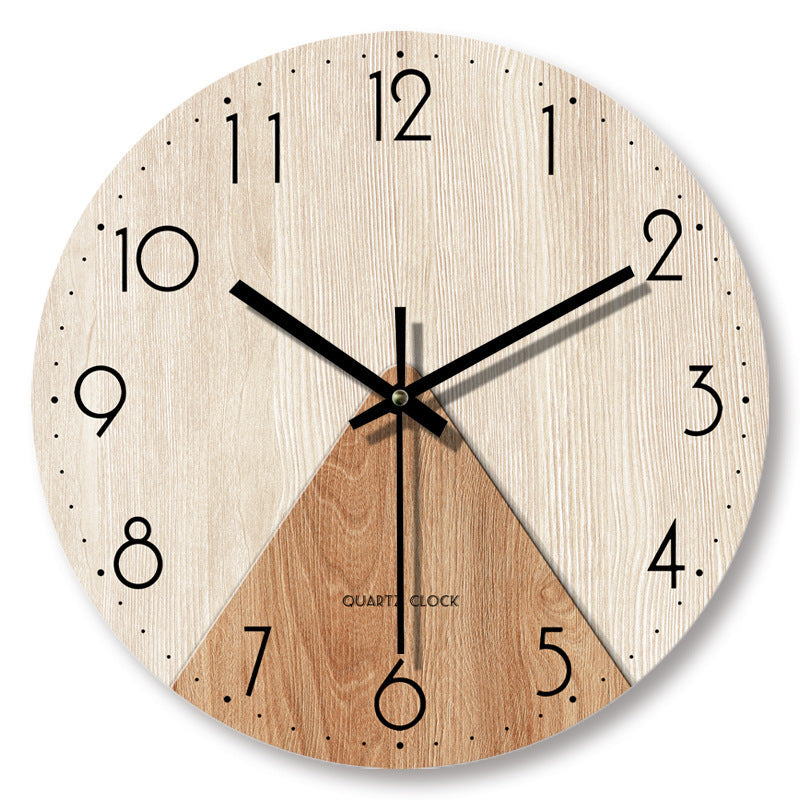 Wooden Wood Grain Minimalist Wall Clock