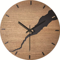 Round Wooden Wall Clock Stylish and Elegant