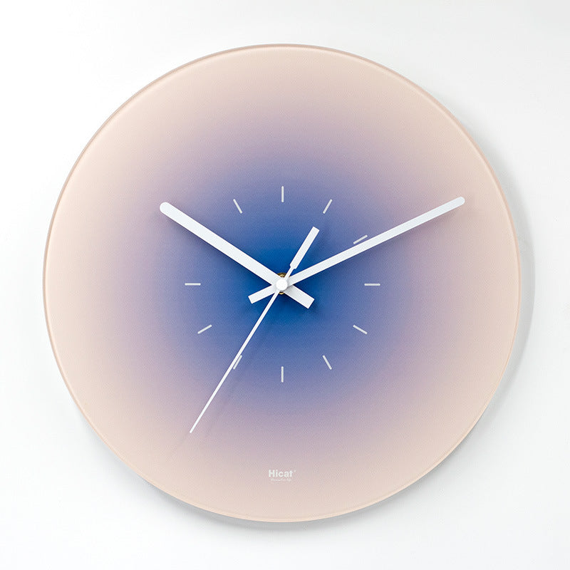 Luxury Gradient Glass Wall Clock – Silent Modern Wall Decor