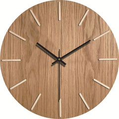 Round Wooden Decorative Wall Clock Stylish and Elegant