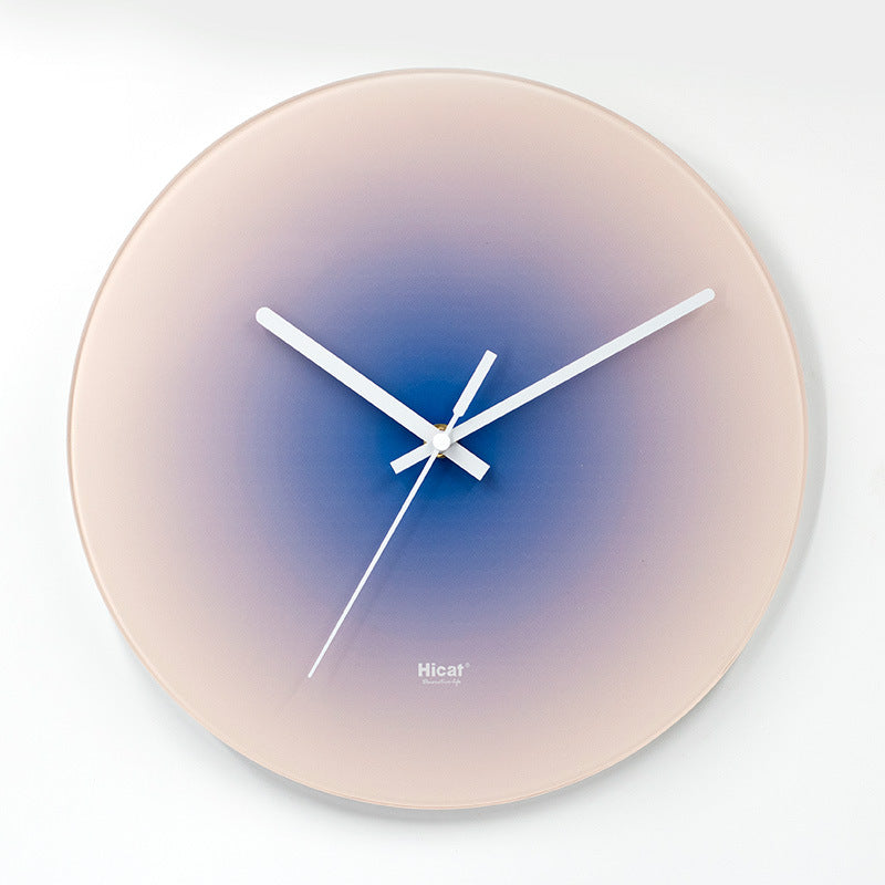 Luxury Gradient Glass Wall Clock – Silent Modern Wall Decor
