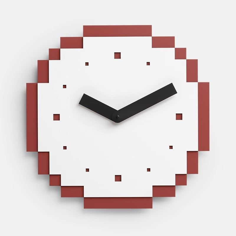 Creative Pixel Wall Clock – No-Drill Modern Silent Clock for Living Room & Office