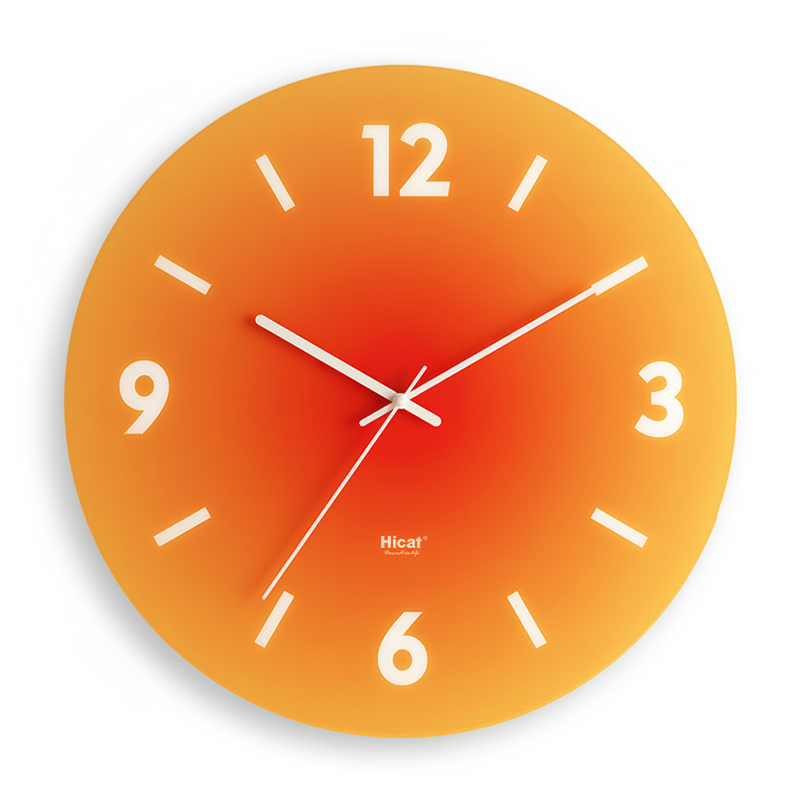 Luxury Gradient Glass Wall Clock – Silent Modern Wall Decor