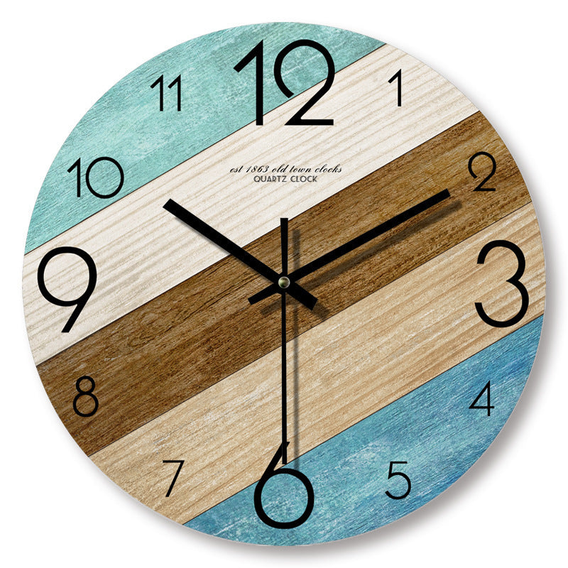 Wooden Wood Grain Minimalist Fashionist Wall Clock