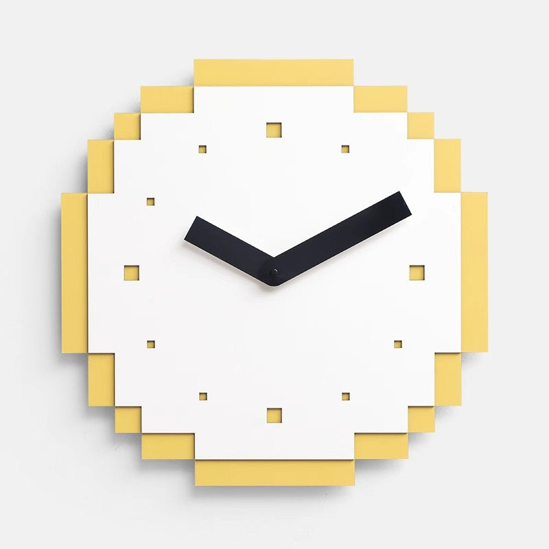 Creative Pixel Wall Clock – No-Drill Modern Silent Clock for Living Room & Office