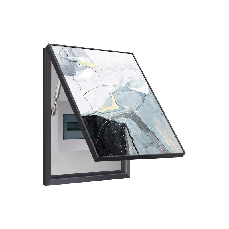 Blue Gray Watercolor Breaker Box Cover | Decorative Electrical Panel Conceal
