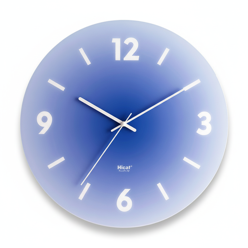Luxury Gradient Glass Wall Clock – Silent Modern Wall Decor