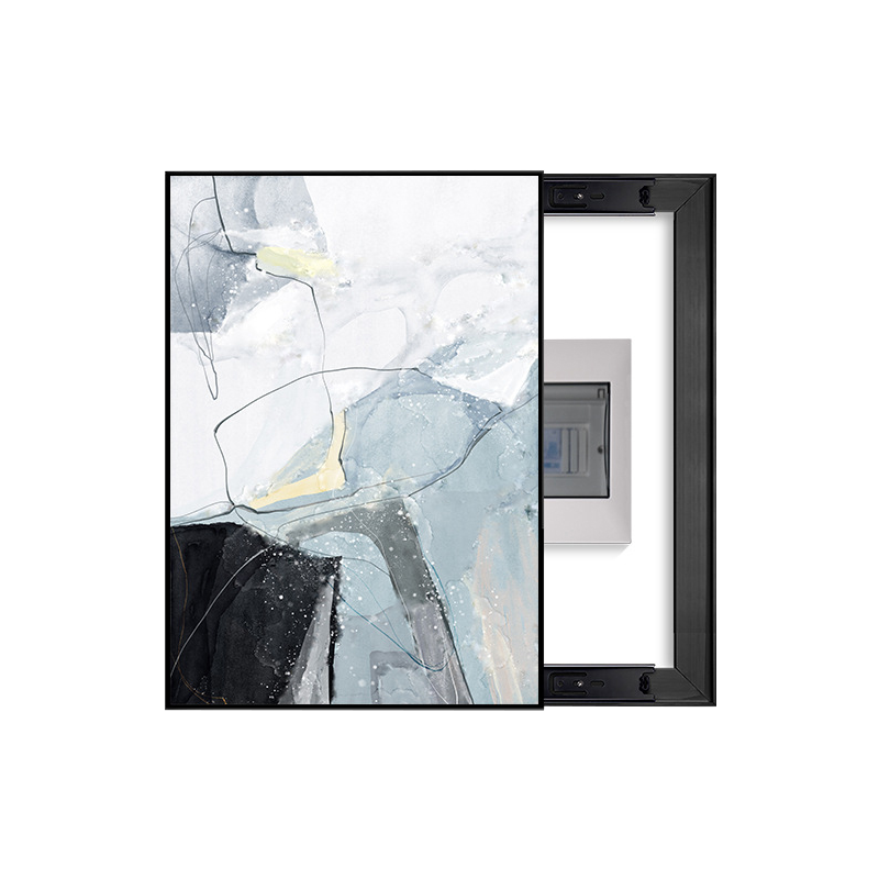 Blue Gray Watercolor Breaker Box Cover | Decorative Electrical Panel Conceal