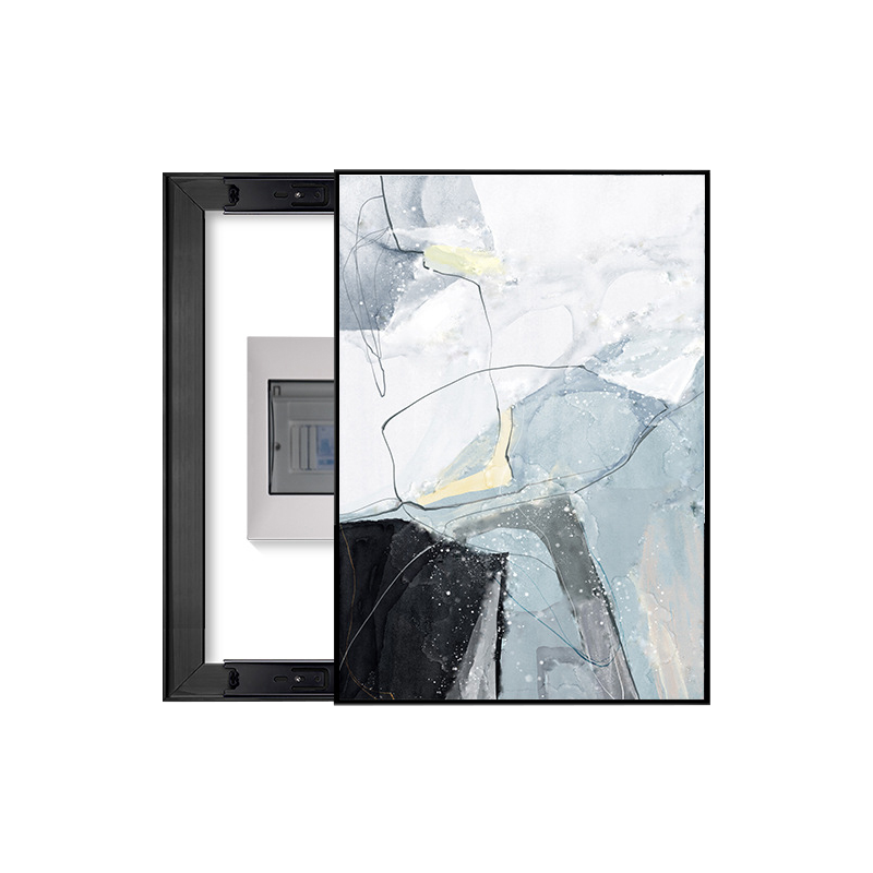 Blue Gray Watercolor Breaker Box Cover | Decorative Electrical Panel Conceal