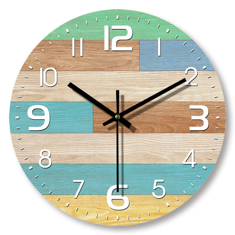 Wooden Wood Grain Minimalist Fashionist Wall Clock