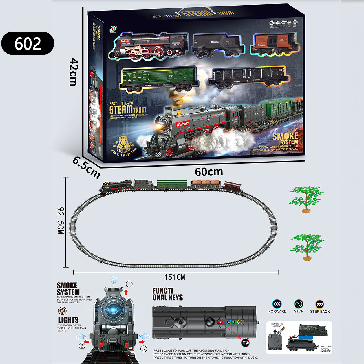 Retro Steam Simulation Electric Small Train