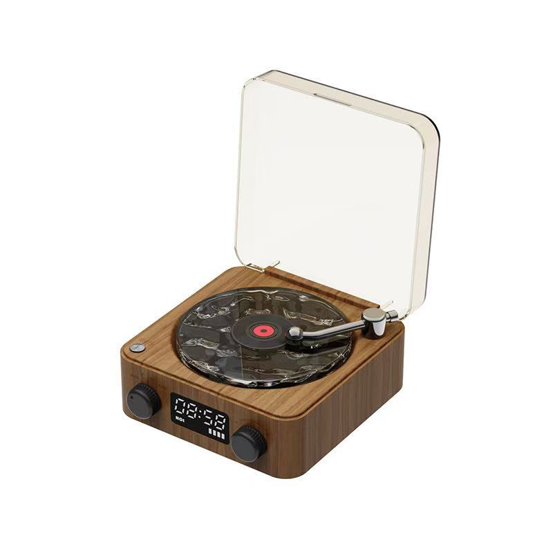 Retro Vinyl-Style Bluetooth Speaker (Bluetooth 5.0, 5W)